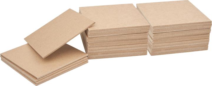 VBS XXL coaster, 50 pieces, 10 x 10 cm, MDF wood (50 x, Glass coaster)