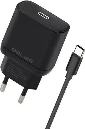 Image du produit Beline Ład. siec. 1x USB-C 25W + câble USB-C czarna /black PD 3.0 BLNCB25C (25 W)