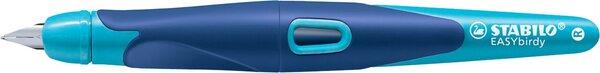 Immagine prodotto STABILO EASYbirdy penna stilografica ergonomica per la scuola con pennino per principianti per destrorsi (Azzurro, Midnight Blue, 1 x)