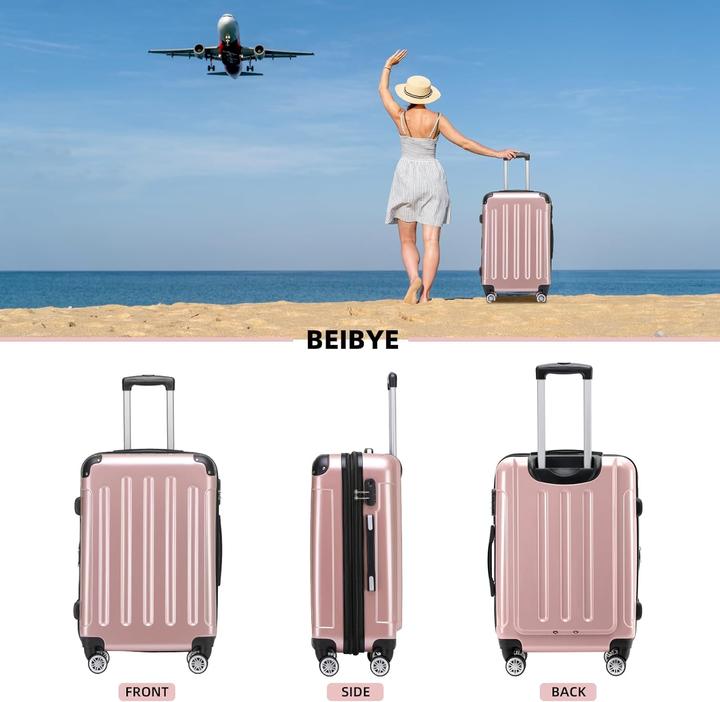 Immagine prodotto Beibye Handgepäck Koffer mit Zwillingsrollen (40 l, Bagaglio a mano (fino a 50 litri))