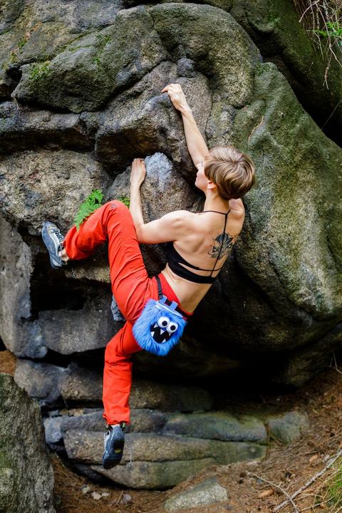 Actual product image Crafty Climbing 5 Toothed Monster Chalk Bag