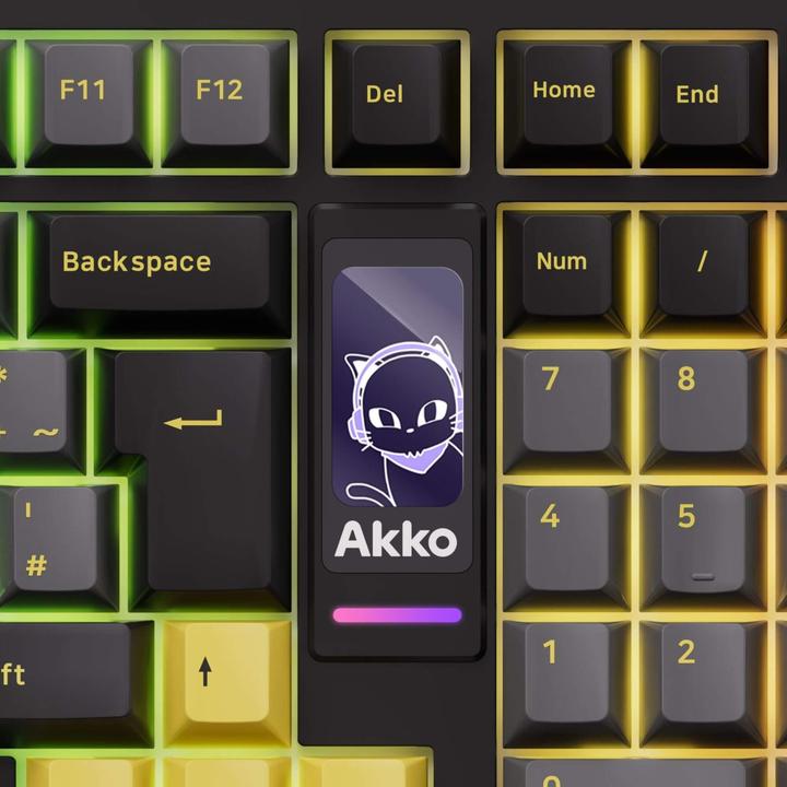 Produktbild Akko 5098B PlusBlack and Gold Gaming Tastatur mit Diplay - V3 Piano Pro (DE, Kabellos, Kabelgebunden)