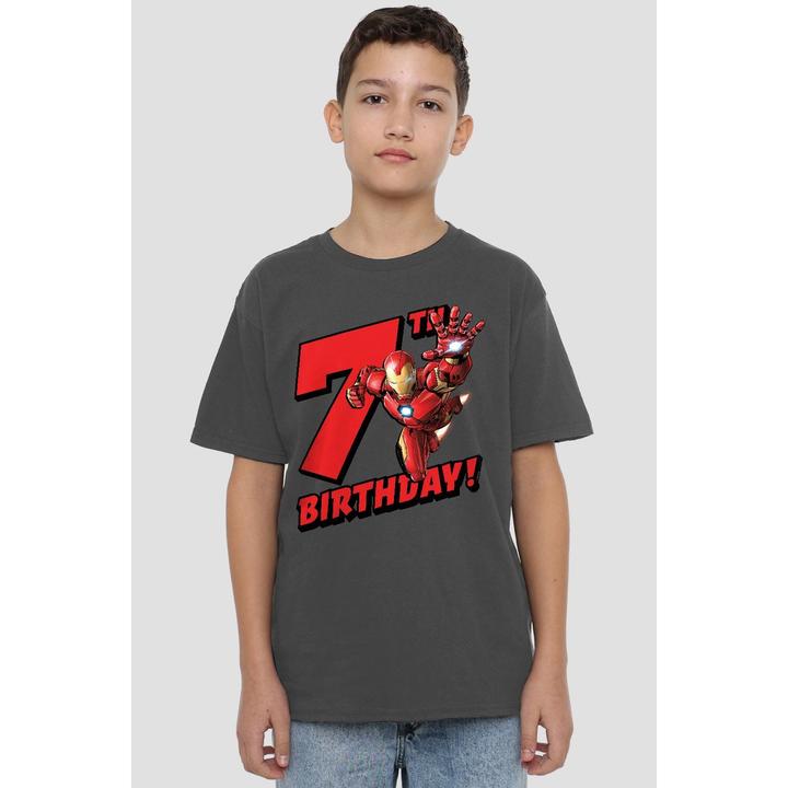Immagine prodotto Iron Man Maglietta 7° Compleanno Bambini (140)