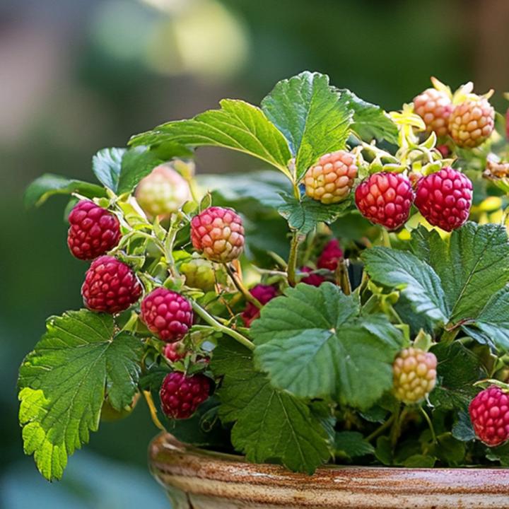 Actual product image Plant in a Box Rubus 'Tayberry' - blackberry and raspberry (25 cm)