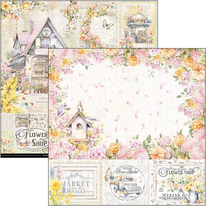 Actual product image Ciao Bella Scrapbook paper "Flower Shop", 12 sheets, 30.5 x 30.5 cm (190 g/m², 12 x)