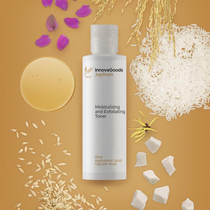Actual product image InnovaGoods Moisturising facial toner with exfoliating effect Rice Joyfresh 150 ml (Exfoliation, 150 ml)