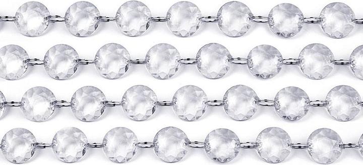Image du produit Partydeco Crystal garland, colourless, 1m (1 pkt / 1 pc.)