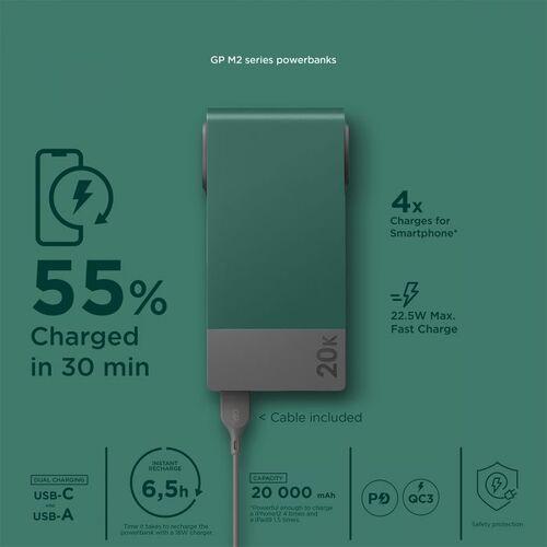 Produktbild GP Batteries GP M2 Series PowerBank (20000 mAh, 22.50 W, 74 Wh)