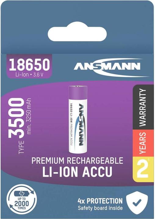 Produktbild Ansmann 18650 (1 Stk., 18650, 3500 mAh)