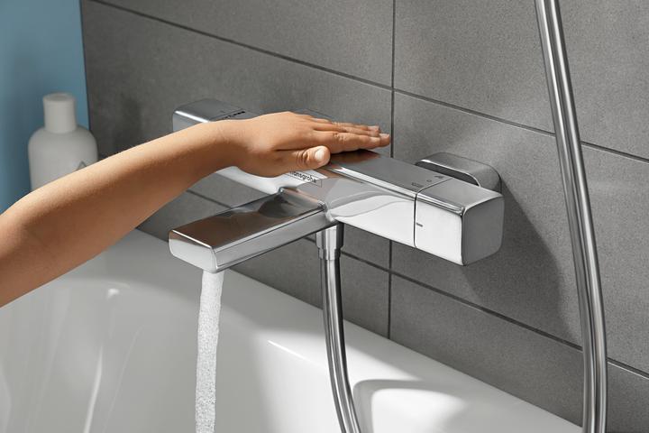 Actual product image hansgrohe HG ECOSTAT E surface-mounted bath thermostat chrome