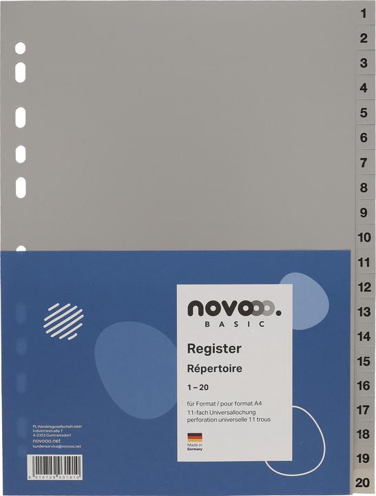 Actual product image Novooo Index PP grey A4