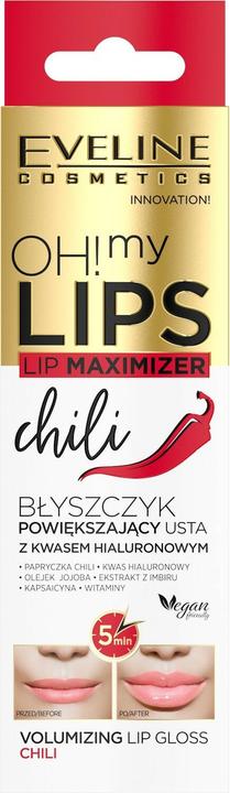 Immagine prodotto Eveline Oh My Lips Lip Maximizer Lucidalabbra all'Acido Ialuronico Chilli 4.5Ml (Peperoncino rosso)