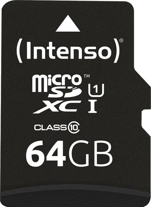 Image du produit Intenso UHS-I Premium (64 Go, microSDXC, U1, UHS-I)