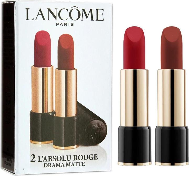 Lancôme Set Duo, Lancome, L'Absolu Rouge, Matte, Cream Lipstick, 290, Drama, 2 pcs (290, Drama)
