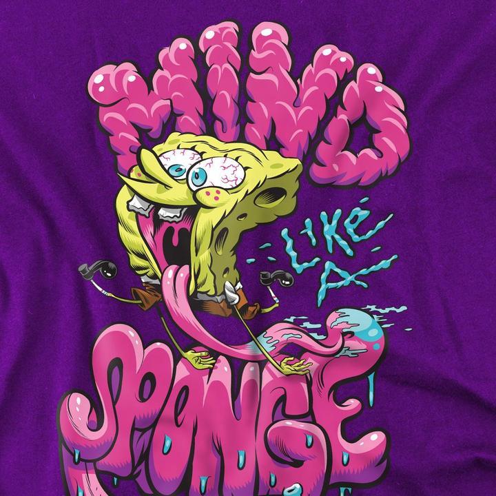 Immagine prodotto Spongebob Squarepants Mind Like A Sponge Maglietta Uomo (4XL)