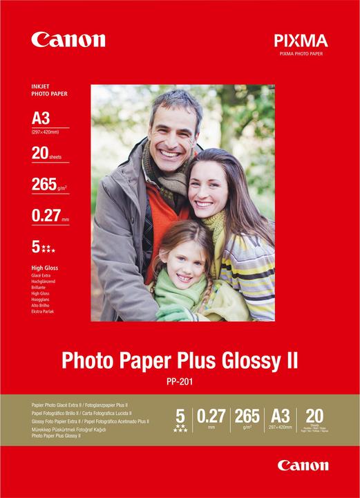 Immagine prodotto Canon PP-201 Plus Glossy II (265 g/m², A3, 20 x)