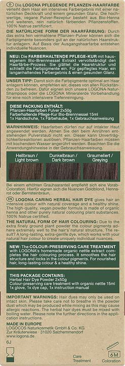 Image du produit Logona Teinture végétale en poudre pour cheveux, brun café (090 Brun foncé)