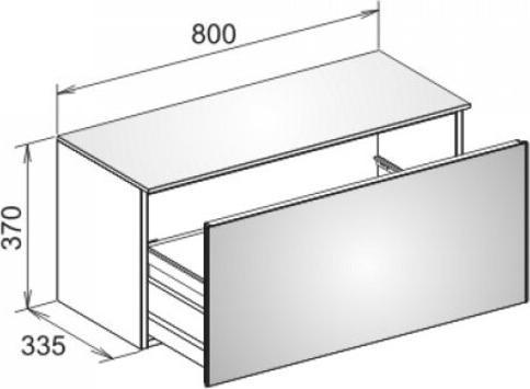 Actual product image Keuco Sideboard ROYAL REFLEX 800x370x335mm ant