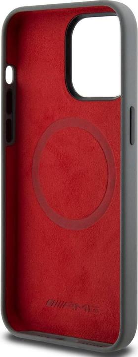 Image du produit Mercedes-Benz Étui à logo vertical en silicone liquide AMG MagSafe pour iPhone 15 Pro Max gris (Apple iPhone 15 Pro Max)