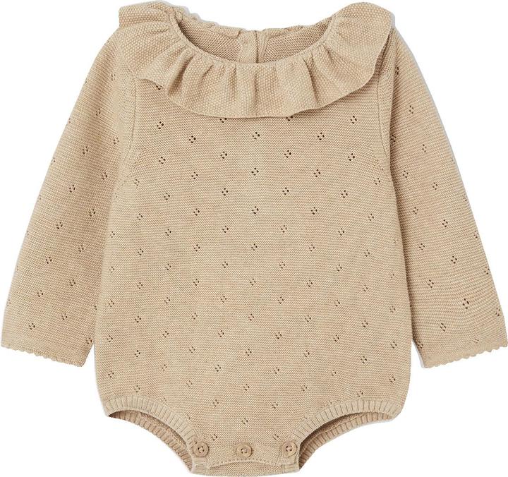 Produktbild Vertbaudet Baby-Set: Strick-Kurzoverall mit langen Ärmeln & Mütze Oeko-Tex (68)