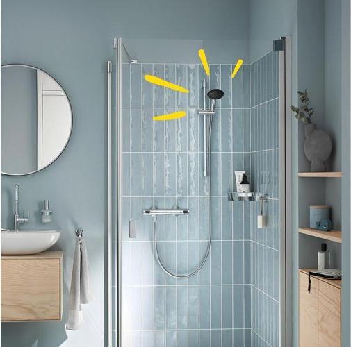 Actual product image Grohe Vitalio Start 110 QuickFix hand shower, intelligent spray diverter, water-saving, 3 spray modes (3 Beam types, 7 l/min)