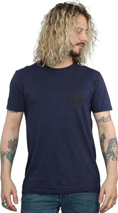 Produktbild Black Panther Schwarz auf Schwarz Brust Druck TShirt (M)