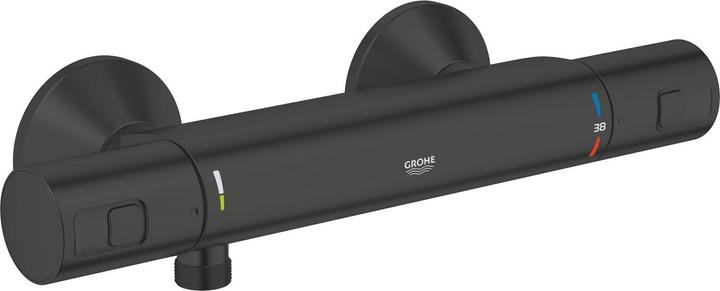 Actual product image Grohe Precision Start QuickFix thermostatic mixer for shower, matt black