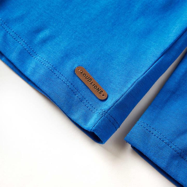 Immagine prodotto VidaXL Camicia da bambino a maniche lunghe blu cobalto 92,Materiale: 100 (92)
