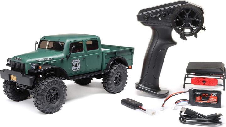 Actual product image Axial Scale Crawler SCX24 Dodge Power Wagon Green, 1:24, RTR (RTR Ready-to-Run)