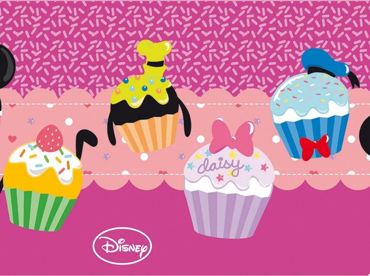 Actual product image Disney Cupcake Mickey Mouse Party Table Cover (180 x 120 cm)