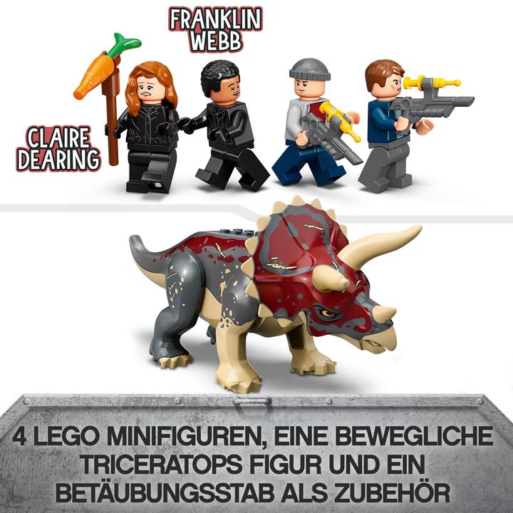 Immagine prodotto LEGO Attacco di un triceratopo a un camioncino (76950, LEGO Jurassic World)
