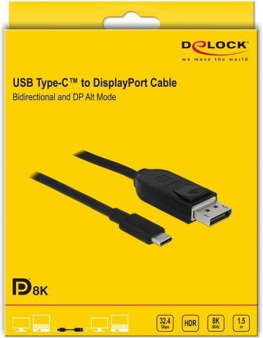 Actual product image Delock DisplayPort – USB C (1.50 m, DisplayPort, USB)