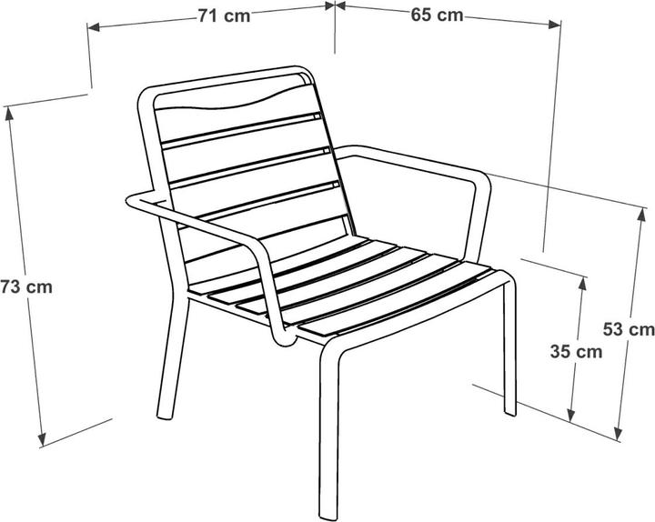 Image du produit Ezeis SPRING Aluminium Chaise basse empilable Prix pour 2 pièces