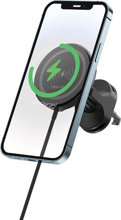 Actual product image Forever car holder for air vent MACH-300 magnetic with wireless charging black Qi2 15W