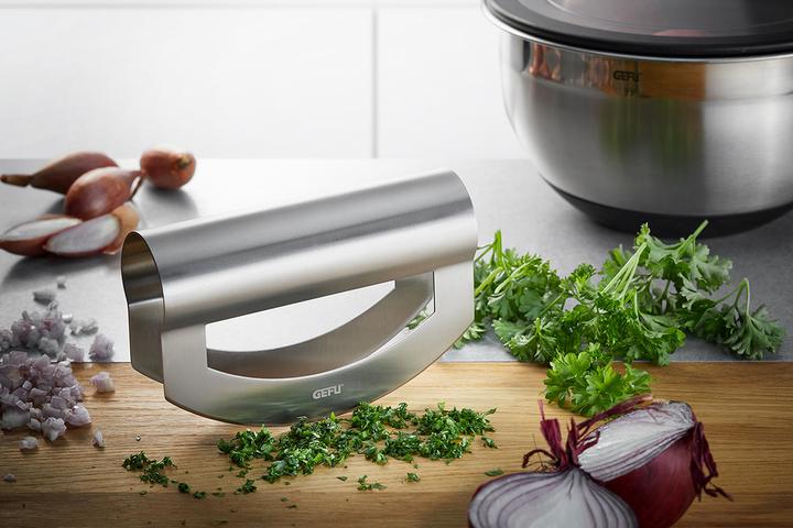 Produktbild GEFU 89533 Set: Wiegemesser VIAVO + Wiegemesserbrett (15 cm)