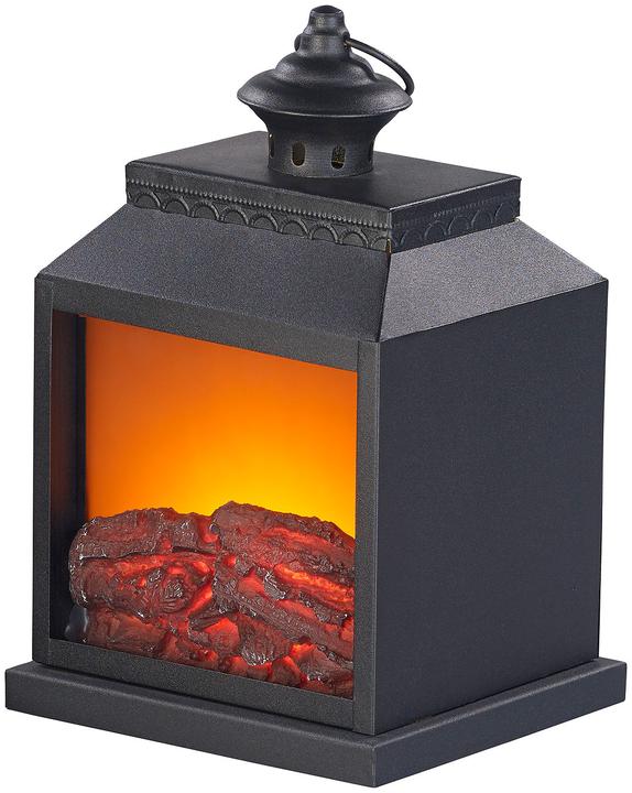 Image du produit Carlo Milano Cheminée électrique décorative avec optique de flamme réelle, fonctionnement sur batterie