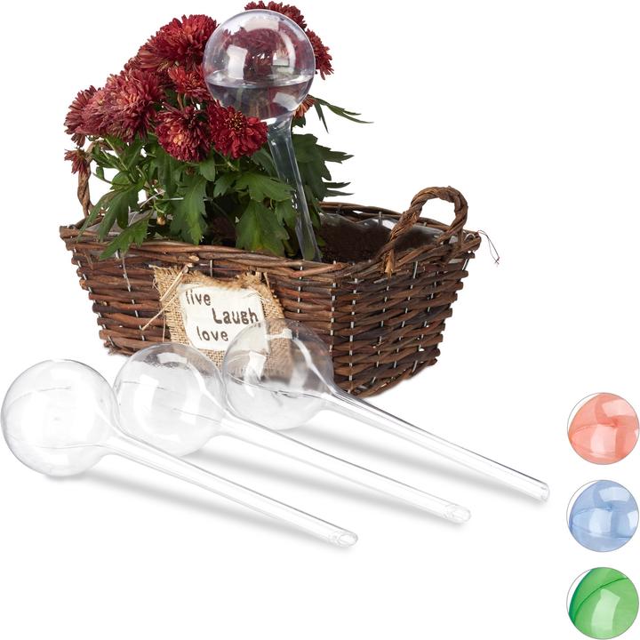 Relaxdays Globes d'arrosage lot de 4 (Boules d'arrosage)