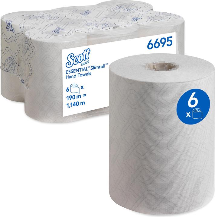 Productafbeelding Kimberly-Clark SCOTT Essential SLIMROLL Handdoek Wht (1 x)