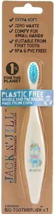 Actual product image Jack N Jill Jack N' Jill Kids Plastic Free Bio Toothbrush with Soft Nylon Bristles - Unicorn