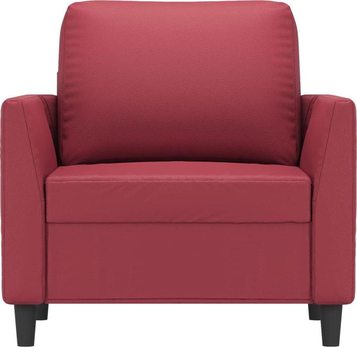 Produktbild VidaXL Sessel Weinrot 60 cm Kunstleder,Farbe: Weinrot,Material