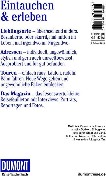 Energie-Label Reise-Taschenbuch Reiseführer Serbien (Deutsch, Matthias Pasler, 2025)