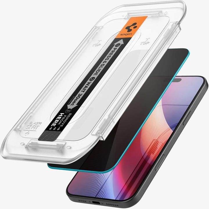 Produktbild Spigen Glas.Tr "Ez Fit" 2er-Pack fürfür iPhone 16 Pro Max 6,3" Privatsphäre (2 Stück, Apple iPhone 16 Pro Max)