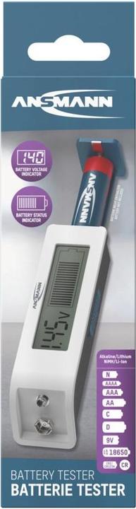 Immagine prodotto Ansmann Tester per batterie Display universale a cristalli liquidi, grafico a barre, per batterie/batterie