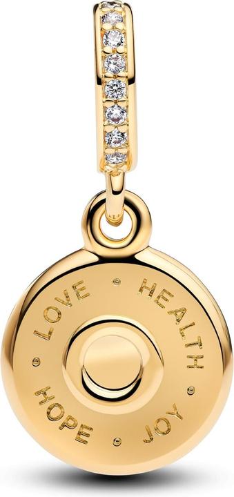 Image du produit Pandora Charm pendentif gâteau joyeux anniversaire (Acier inoxydable, Plaqué or)