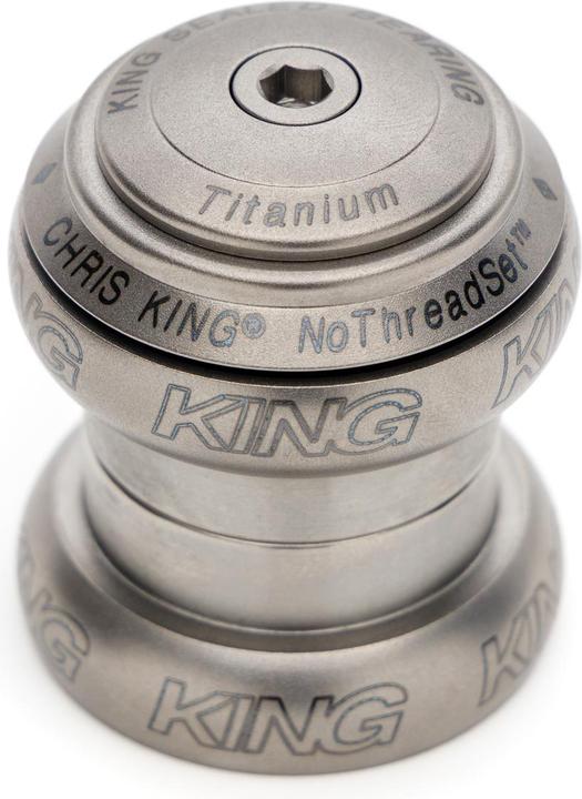 Actual product image Chris King NoThreadSet Titanium Headset, Steel-Bearings, 1 1/8", GripLock, Bold, EC34/28.6 | EC34/30