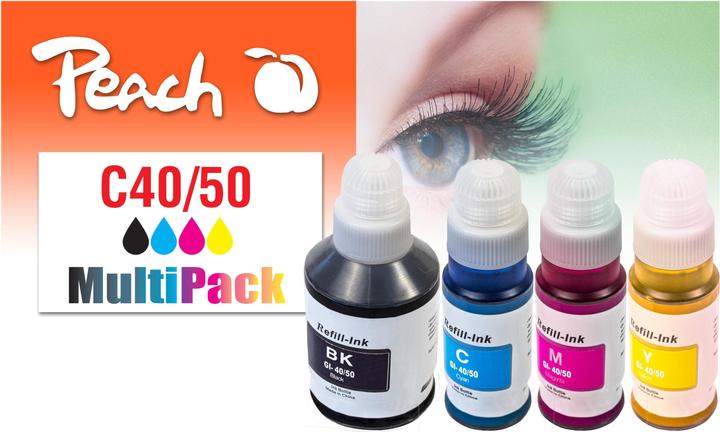 Produktbild Peach Tinte Canon CISS GI-40/50 Multi-Pack C, M, Y, BK (M, Y, C, BK)