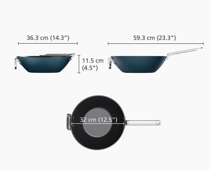 Actual product image Joseph Joseph Space wok folding handle D32cm (32 cm, Wok, Aluminium)