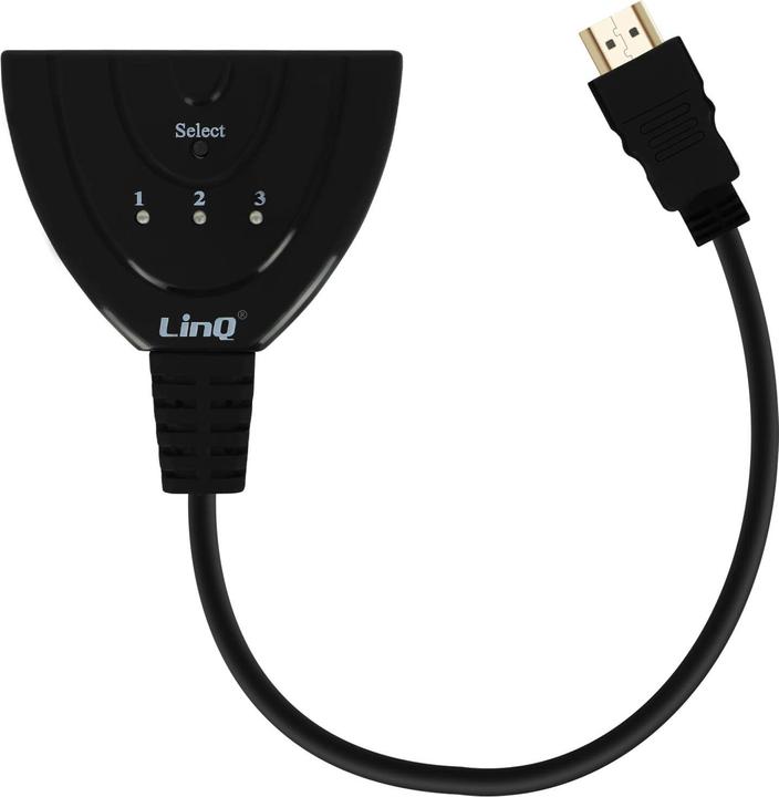 Actual product image LinQ Multiport adapter /HUB HDMI male to 3x HDMI ports, by - Black (15 m, HDMI)