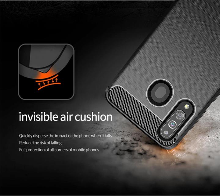 Immagine prodotto Cadorabo TPU Ultra sottile in acciaio inossidabile al carbonio Combi Cover (Samsung Galaxy A20s)