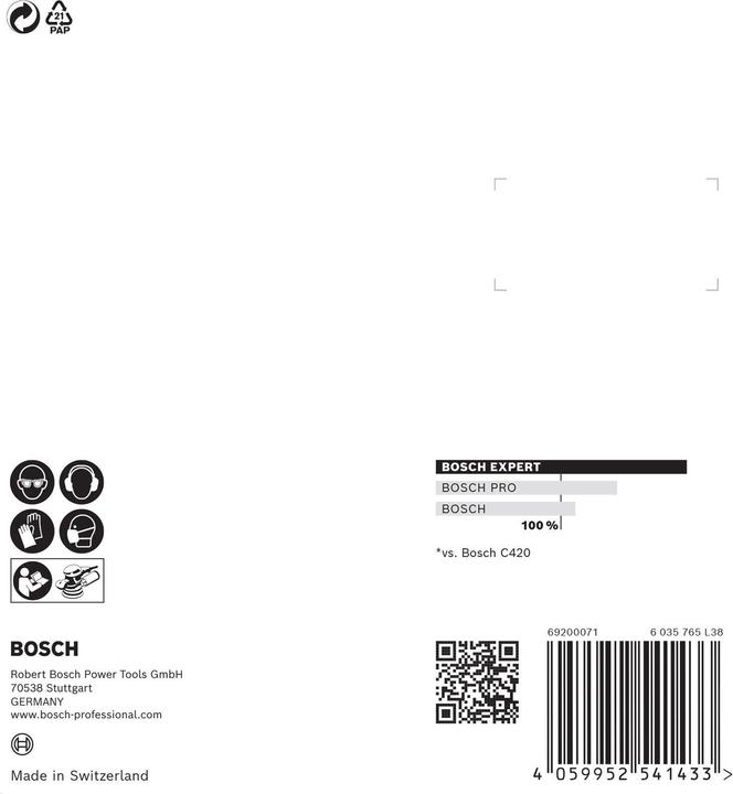 Productafbeelding Bosch Professional Zubehör Expert C470 Schuurpapier met 8 gaten voor excentrische schuurmachine, 125 mm, G 80, 5 stuks. (80)
